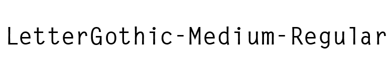 LetterGothic-Medium-Regular font preview