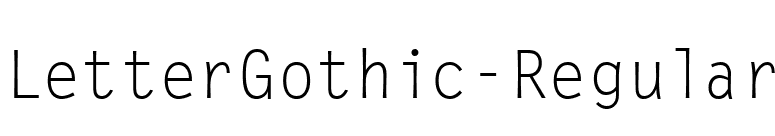 LetterGothic-Regular font preview