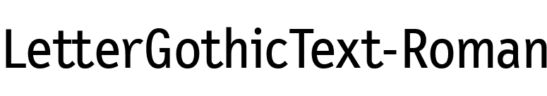 LetterGothicText-Roman font preview