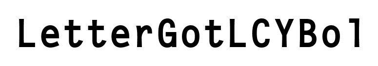 LetterGotLCYBol font preview