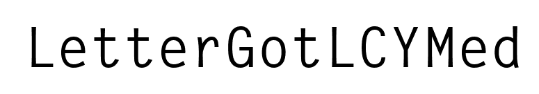 LetterGotLCYMed font preview