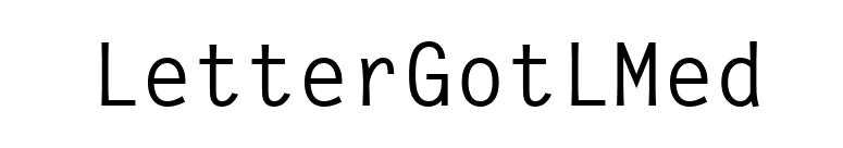 LetterGotLMed font preview