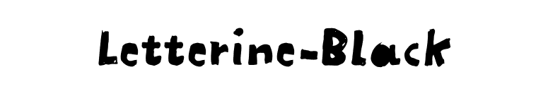 Letterine-Black font preview