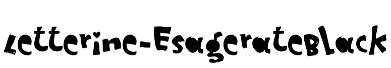 Letterine-EsagerateBlack font preview