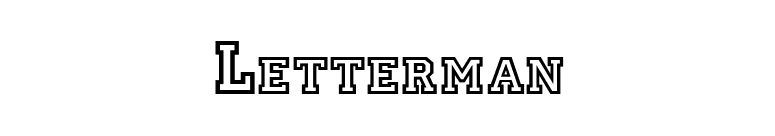 Letterman font preview