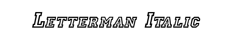 Letterman Italic font preview