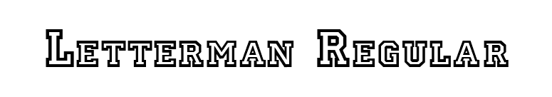Letterman Regular font preview