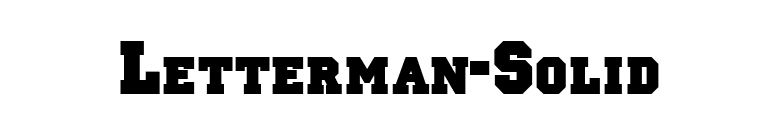 Letterman-Solid font preview