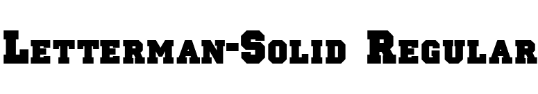 Letterman-Solid Regular font preview