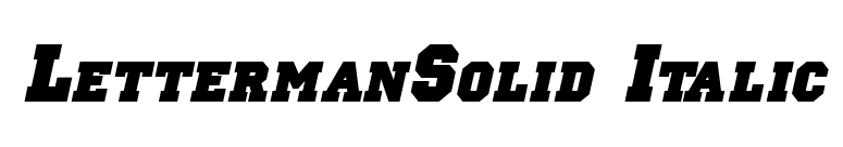 LettermanSolid Italic font preview