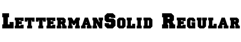 LettermanSolid Regular font preview