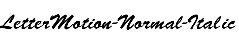 LetterMotion-Normal-Italic font preview