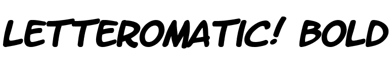 LetterOMatic! Bold font preview