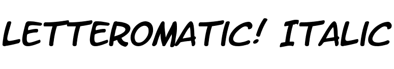 LetterOMatic! Italic font preview