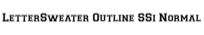 LetterSweater Outline SSi Normal font preview