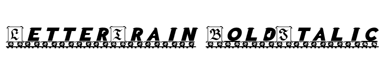 LetterTrain BoldItalic font preview