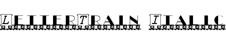 LetterTrain Italic font preview