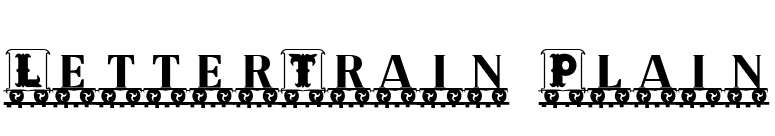 LetterTrain Plain font preview
