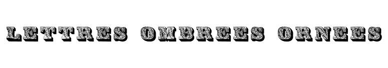 Lettres ombrees ornees font preview