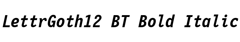 LettrGoth12 BT Bold Italic font preview