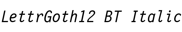 LettrGoth12 BT Italic font preview
