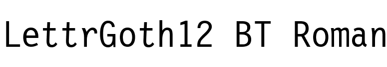 LettrGoth12 BT Roman font preview