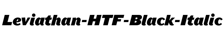 Leviathan-HTF-Black-Italic font preview