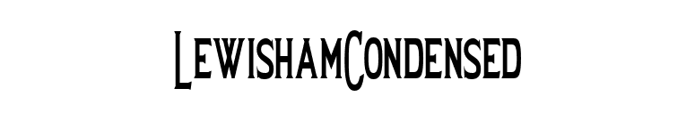 LewishamCondensed font preview