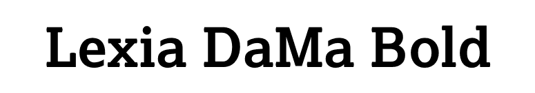 Lexia DaMa Bold font preview
