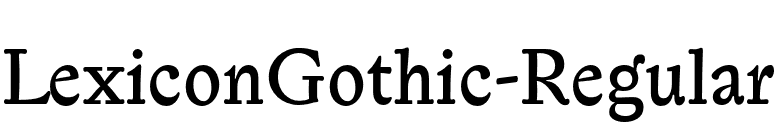 LexiconGothic-Regular font preview