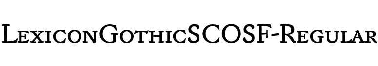 LexiconGothicSCOSF-Regular font preview