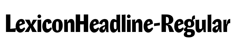 LexiconHeadline-Regular font preview
