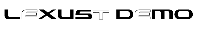 Lexust Demo font preview