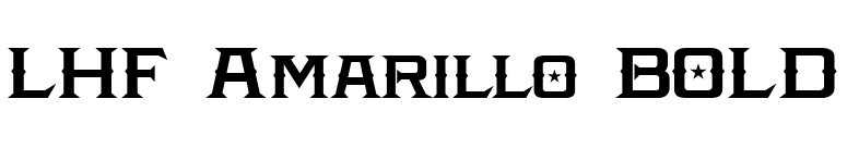 LHF Amarillo BOLD font preview