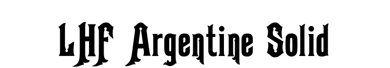 LHF Argentine Solid font preview