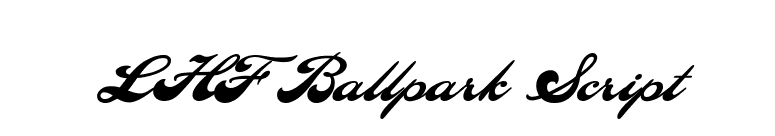 LHF Ballpark Script font preview