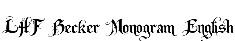 LHF Becker Monogram English font preview