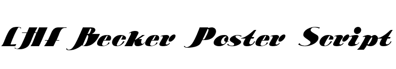 LHF Becker Poster Script font preview