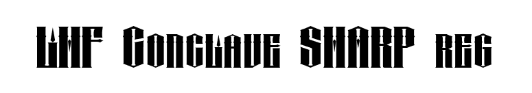 LHF Conclave SHARP reg font preview