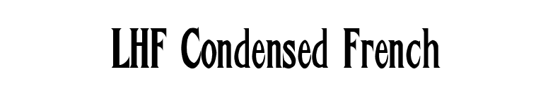 LHF Condensed French font preview