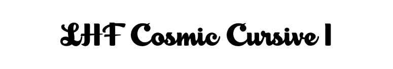 LHF Cosmic Cursive I font preview