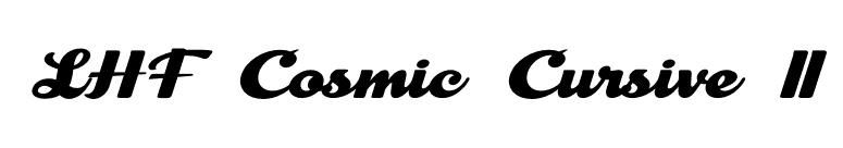 LHF Cosmic Cursive II font preview