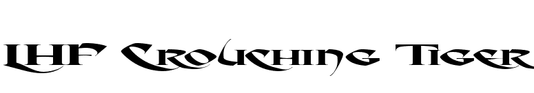 LHF Crouching Tiger font preview