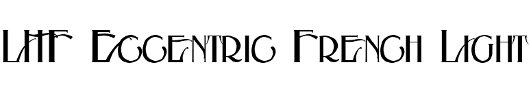 LHF Eccentric French Light font preview