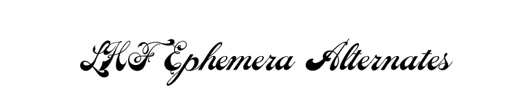 LHF Ephemera Alternates font preview