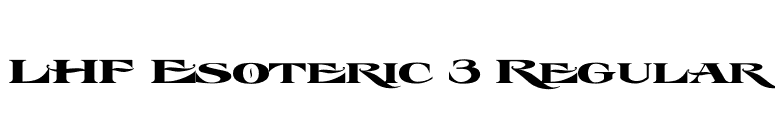 LHF Esoteric 3 Regular font preview