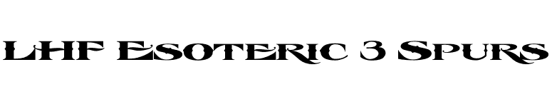 LHF Esoteric 3 Spurs font preview