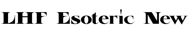 LHF Esoteric New font preview
