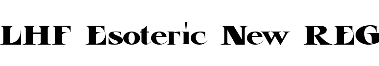 LHF Esoteric New REG font preview