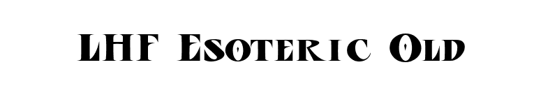 LHF Esoteric Old font preview